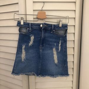 Forever 21 Cut Out Jean Skirt